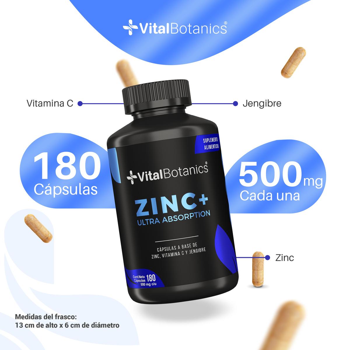 Foto 4 pulgar | Zinc + Multivitaminico Sistema Inmune 200 Caps Vitalbotanics