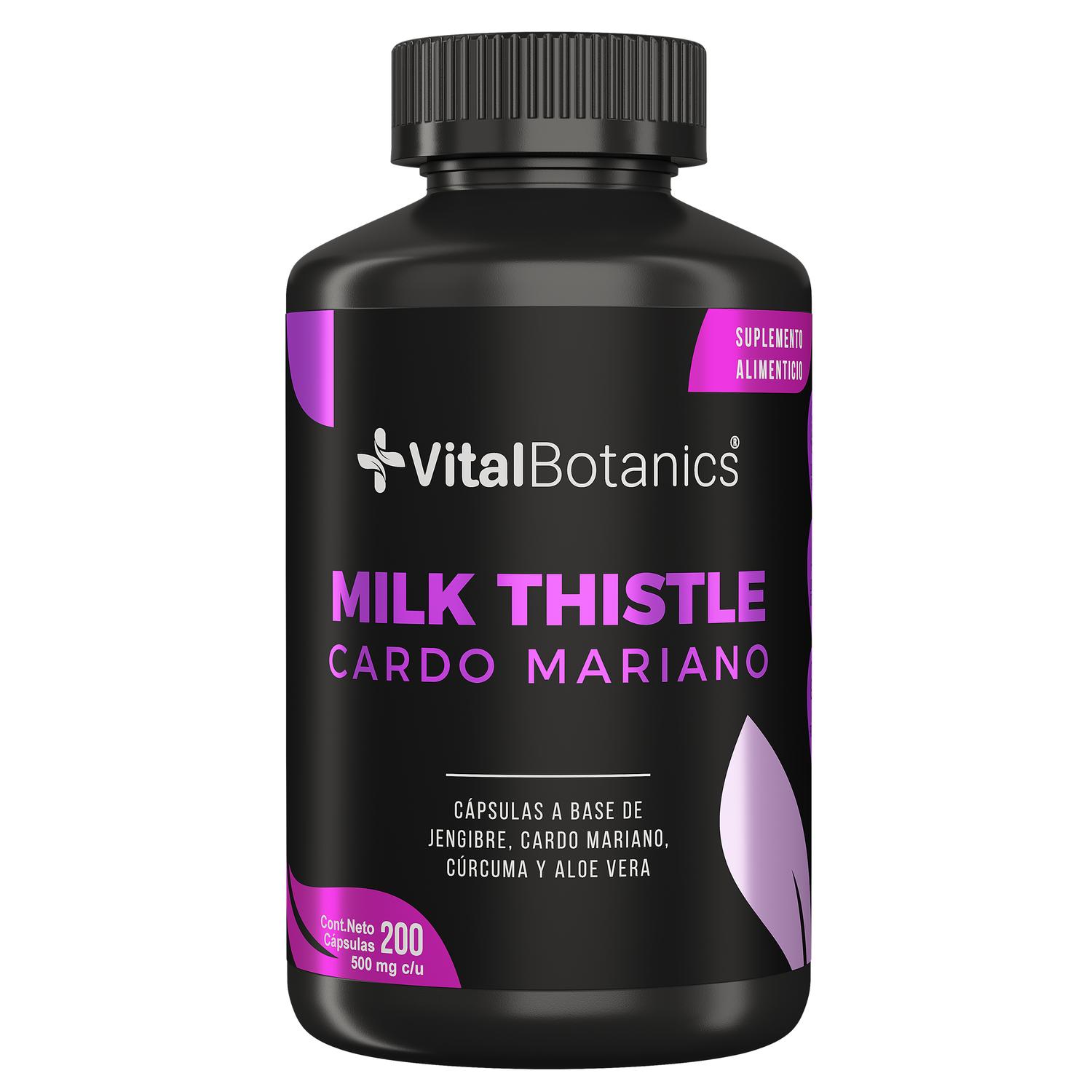 Milk Thistle | Cardo Mariano C 200 Capsulas | Vitalbotanics