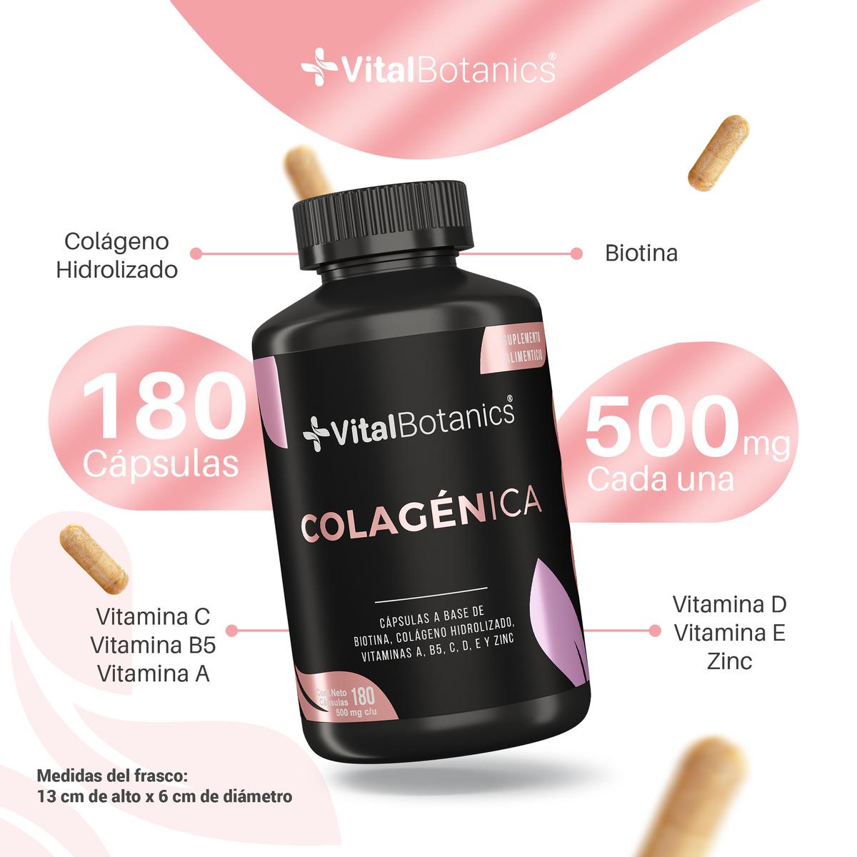 Foto 4 pulgar | Colágeno Hidrolizado C Biotina 180 Capsulas | Vitalbotanics