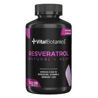 Foto 1 | Resveratrol + Acai + Vitamina C 200 Capsulas | Vitalbotanics