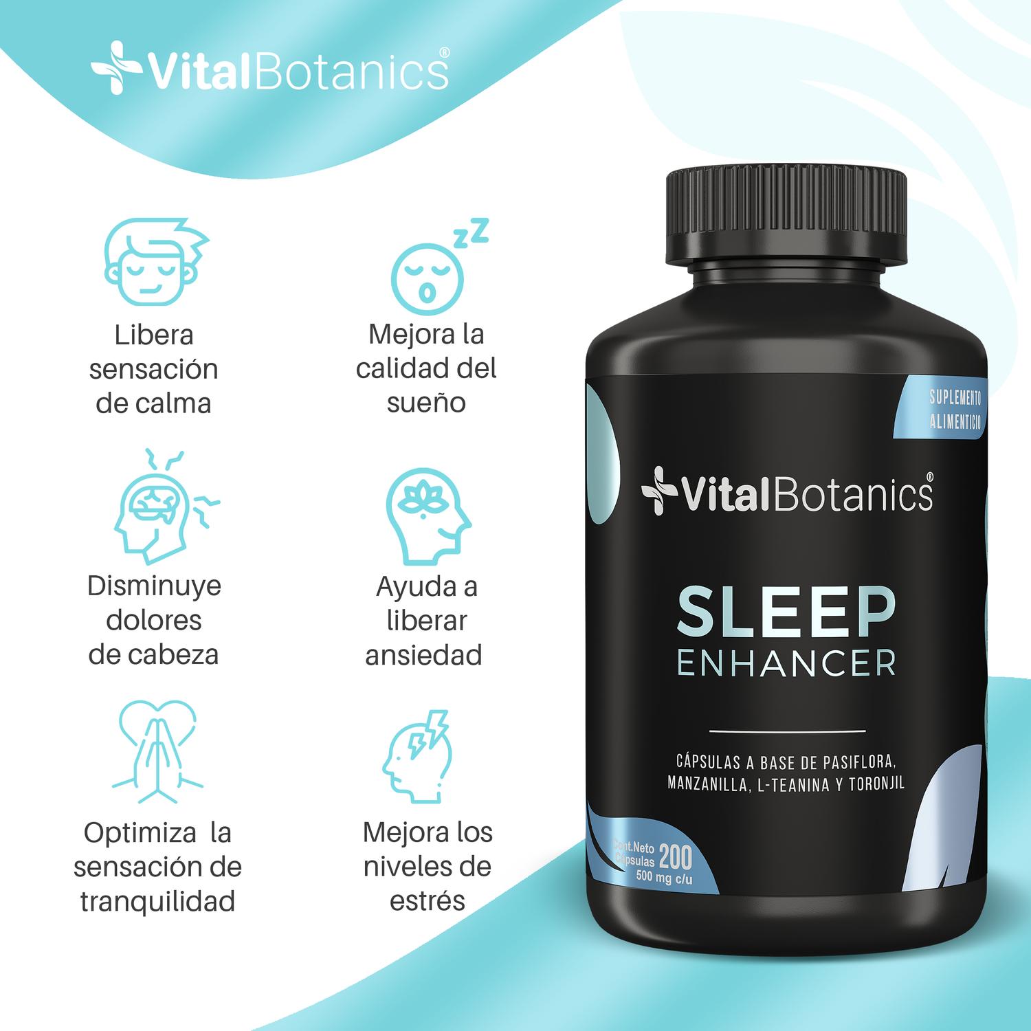 Foto 3 pulgar | Sleep Enhancer Suplemento Para Dormir 200 Caps Vitalbotanics