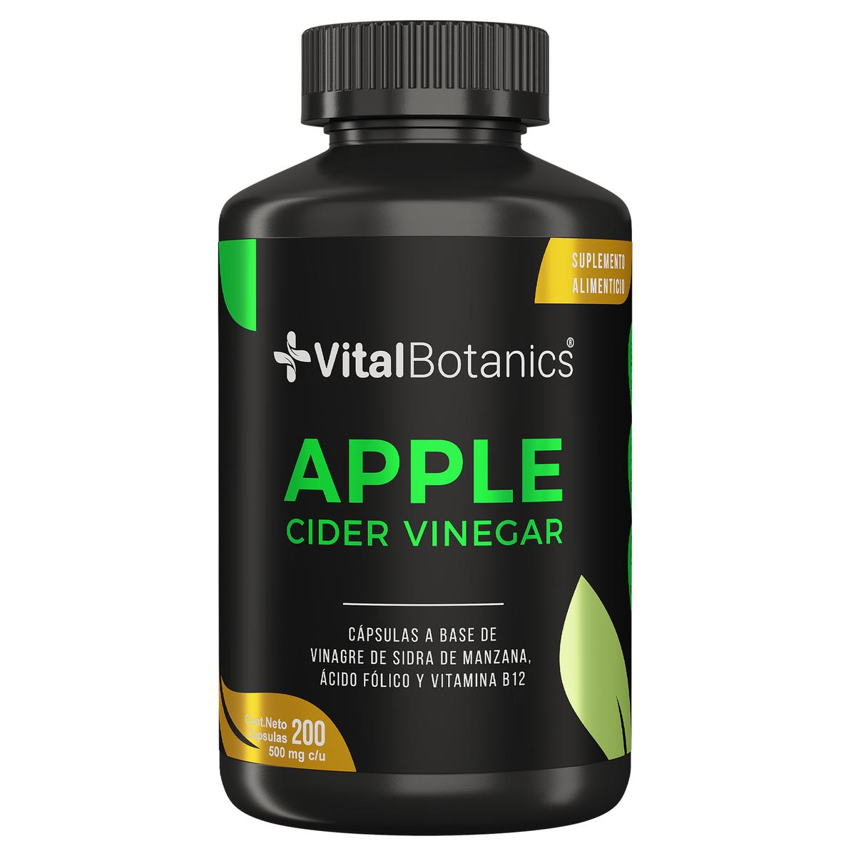 Foto 2 pulgar | Apple Cider Vinegar Vinagre De Manzana 200caps Vitalbotanics