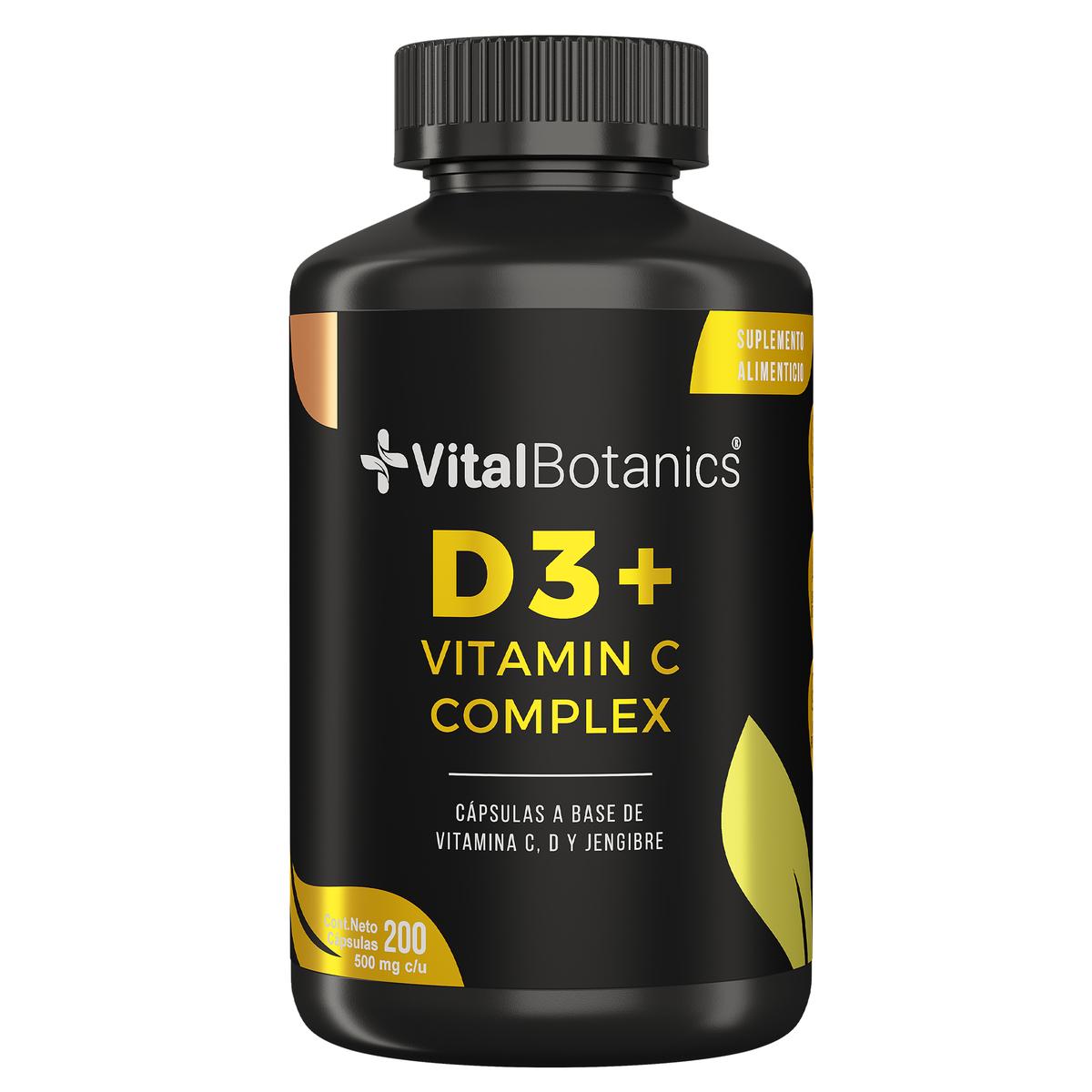 Foto 2 pulgar | D3+ Vitamin C Complex 200 Caps Vitalbotanics