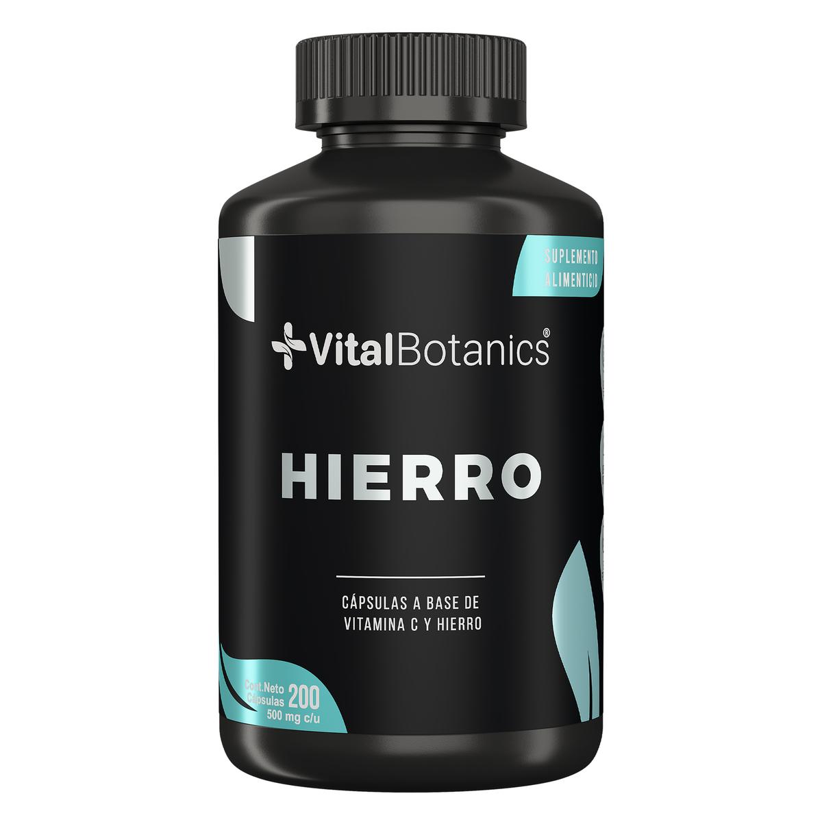 Foto 2 pulgar | Hierro + Vitamina C | 200 Capsulas | Vitalbotanics