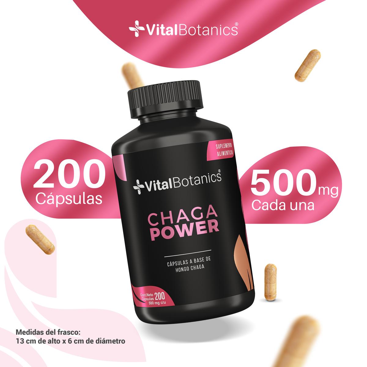 Foto 4 pulgar | Suplemento Hongo Chaga Power 200 Capsulas | Vitalbotanics