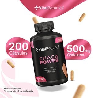 Foto 3 | Suplemento Hongo Chaga Power 200 Capsulas | Vitalbotanics