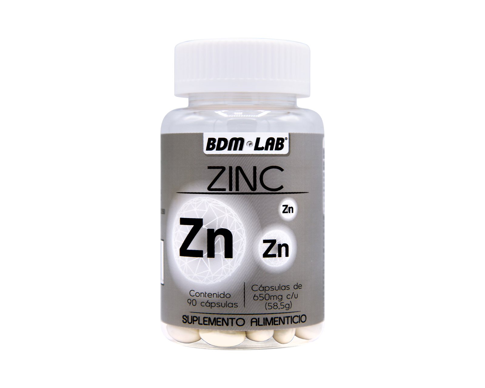 Foto 2 pulgar | Suplemento Alimenticio Zinc Bdmlab de 60 Cápsulas