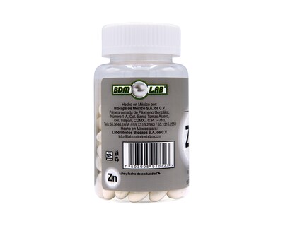 Foto 3 | Suplemento Alimenticio Zinc Bdmlab de 60 Cápsulas