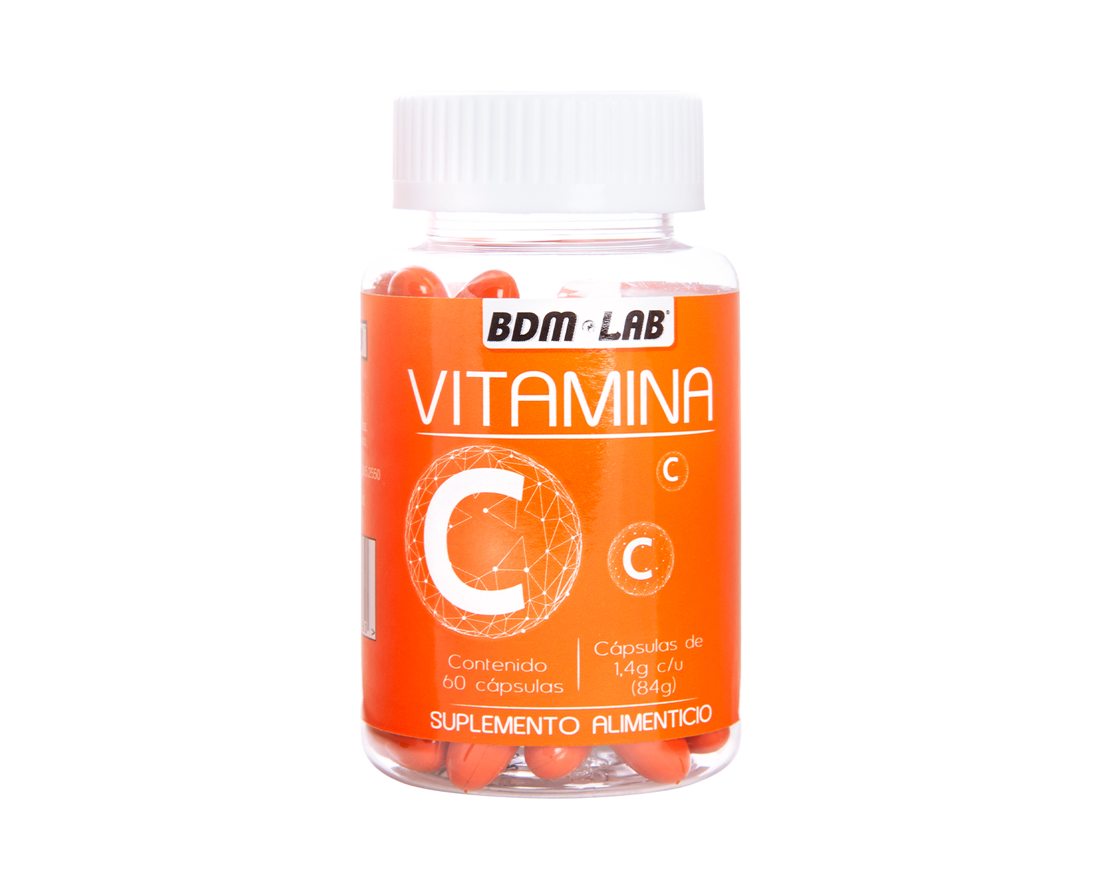 Foto 2 pulgar | Suplemento Alimenticio Vitamina C y Lecitina de Soya Bdmlab con 60 Cápsulas