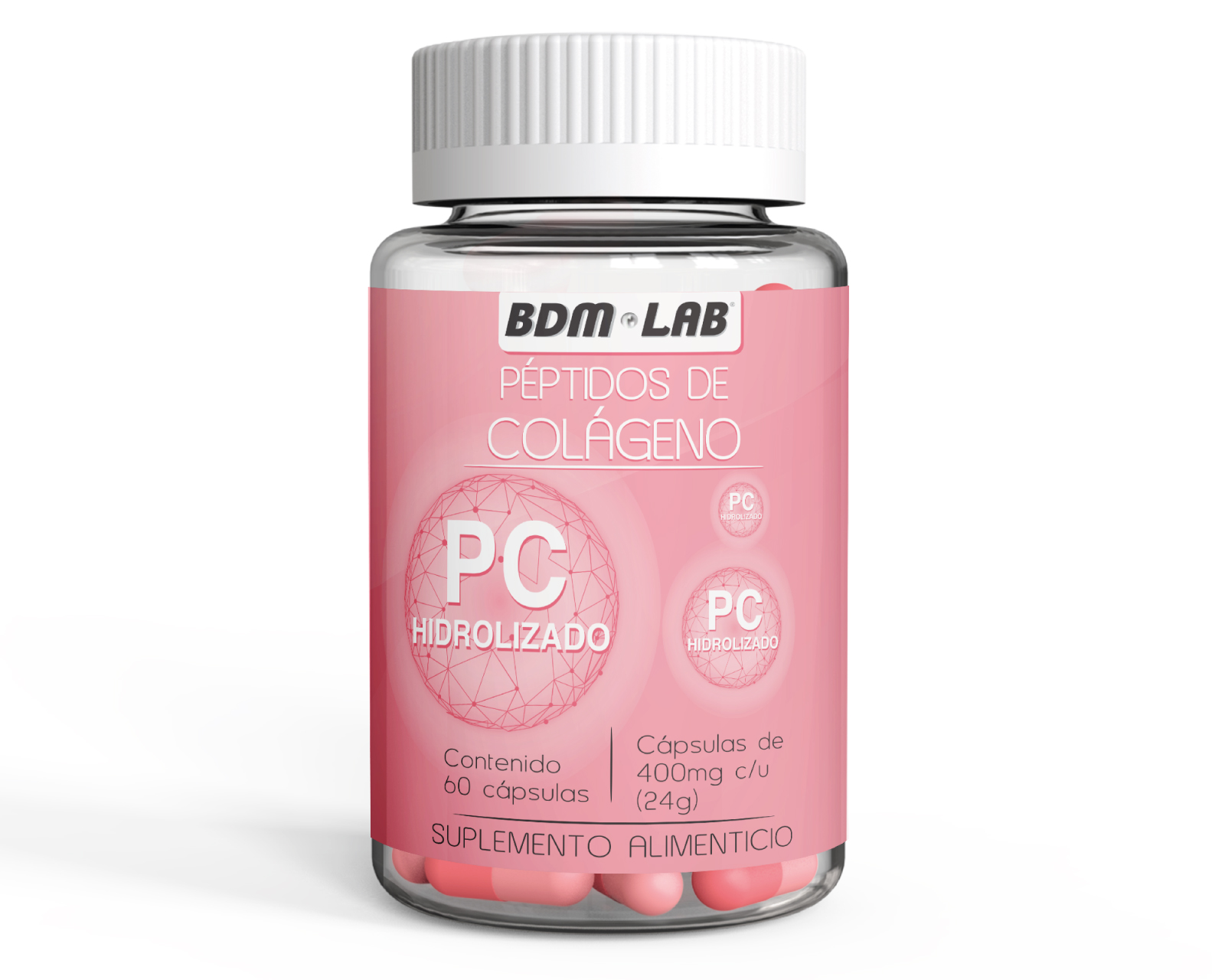 Foto 2 pulgar | Pétidos de Colágeno Bdmlab Frasco con 60 Cápsulas