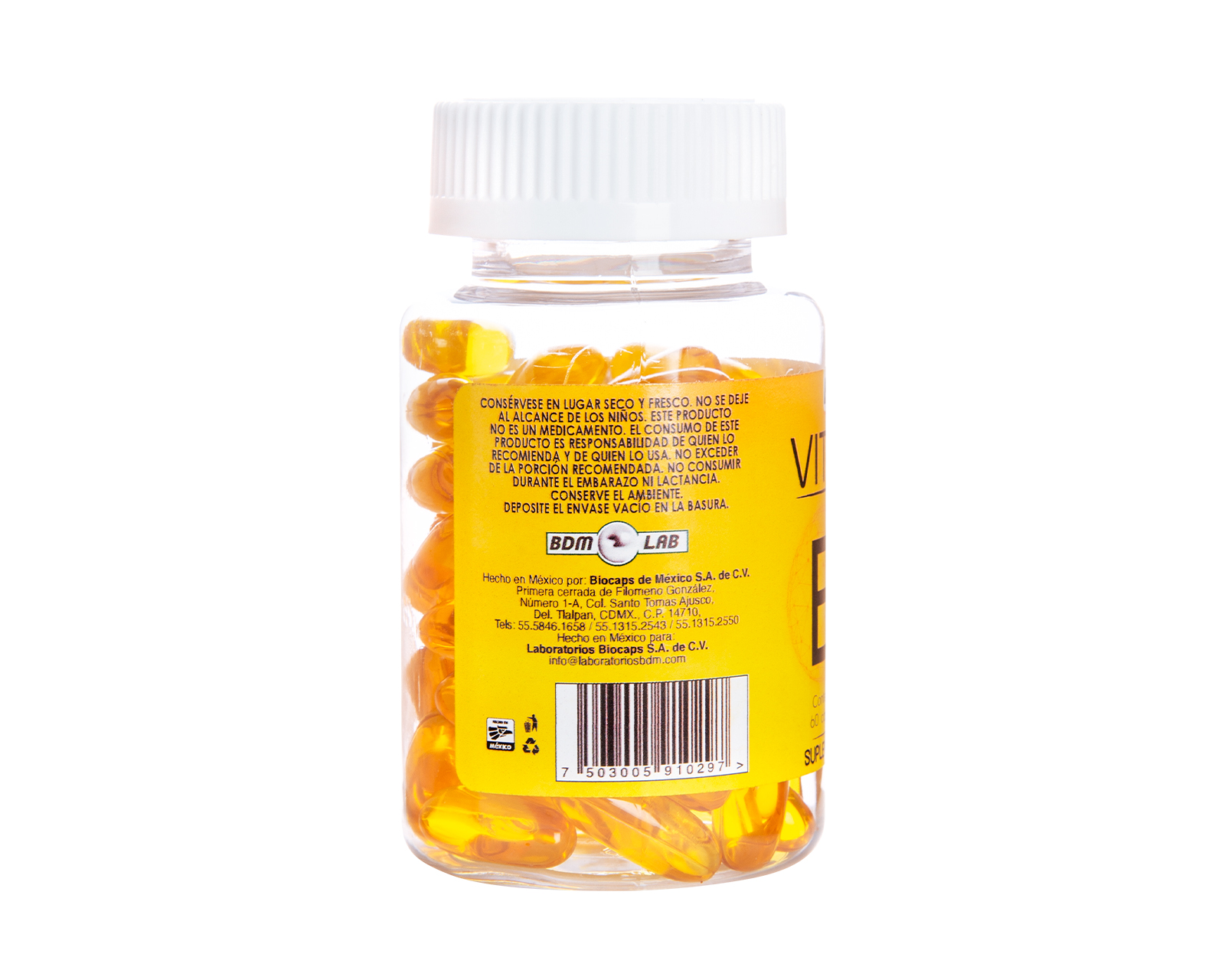 Foto 4 pulgar | Suplemento Alimenticio Bdmlab Vitamina E con 60 Cápsulas
