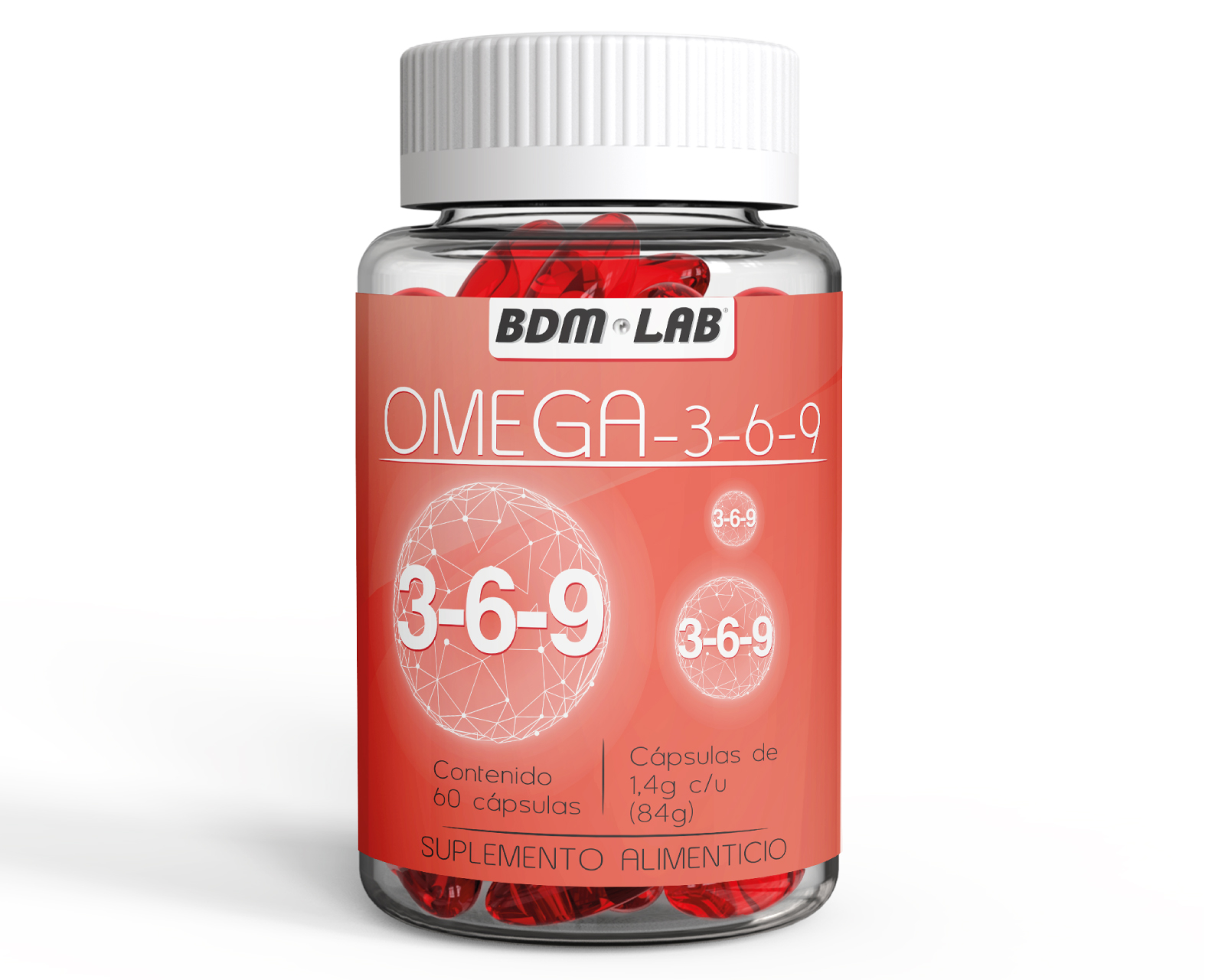 Foto 2 pulgar | Suplemento Alimenticio Omega 3-6-9 Bdmlab de 60 Cápsulas