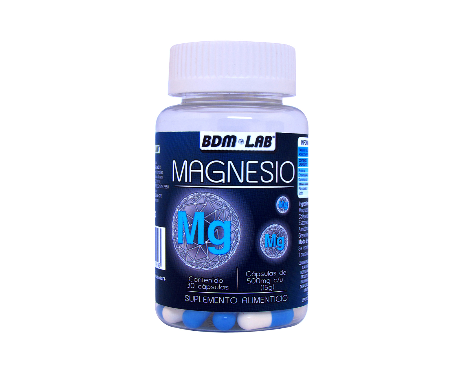 Foto 1 | Suplemento Alimenticio Magnesio Bdmlab Frasco con 30 Cápsulas