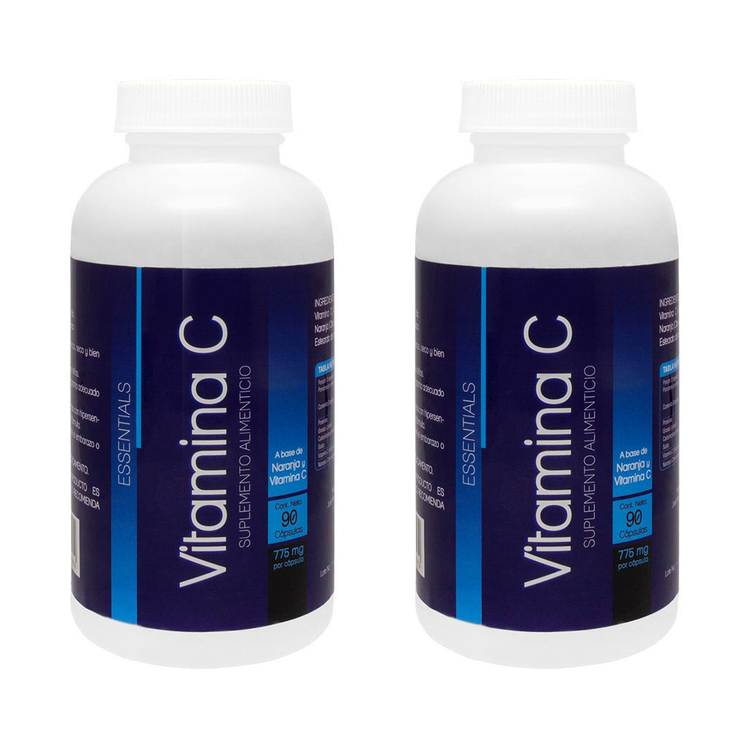 Paquete de 2 Frascos de Vitamina C con 90 Cápsulas