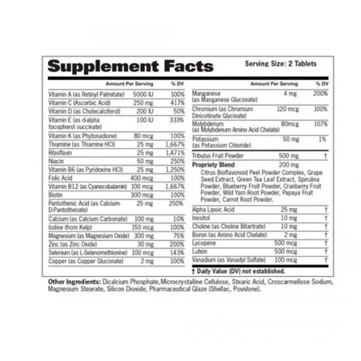 Foto 3 pulgar | Gat Sport Mens Multi Test 60 Tabletas Multivitamínico