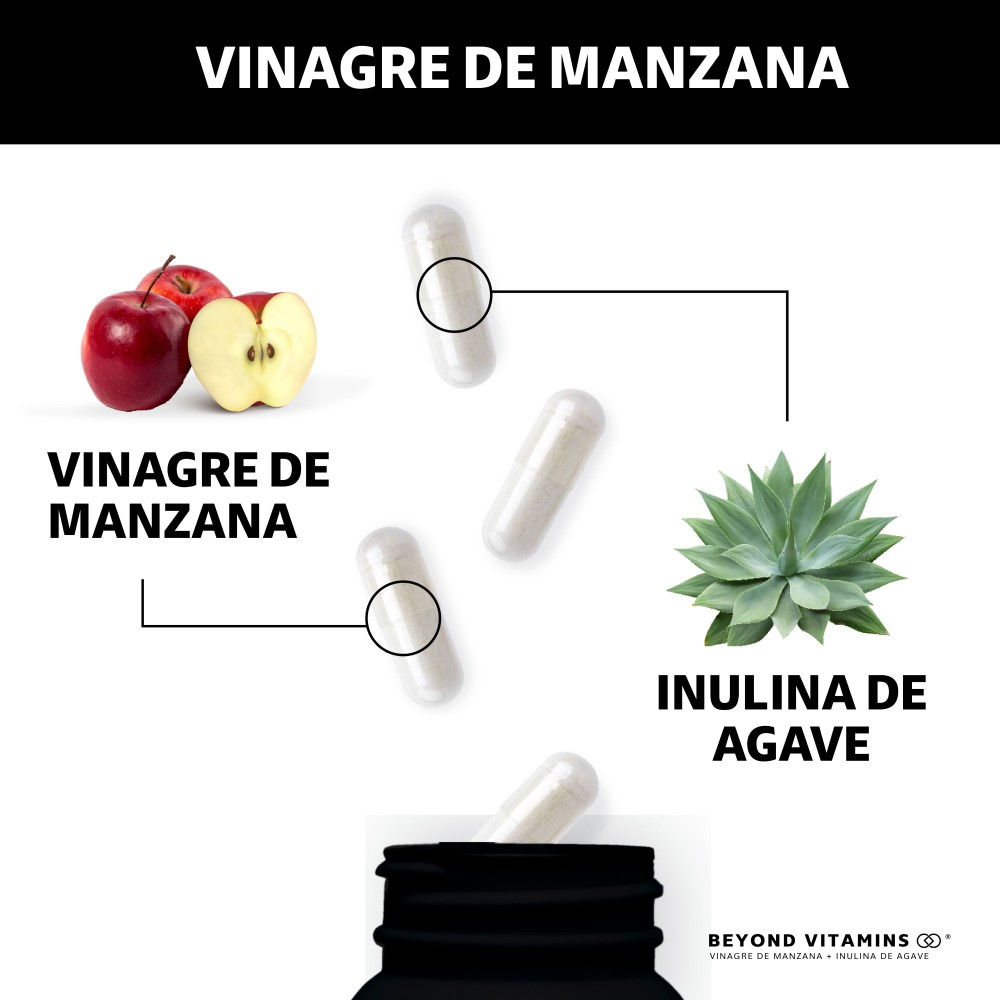 Foto 4 pulgar | Vinagre de Manzana, Inulina de Agave, Vitaminas Suplemento Alimenticio Beyond Vitamins 150 Cápsulas