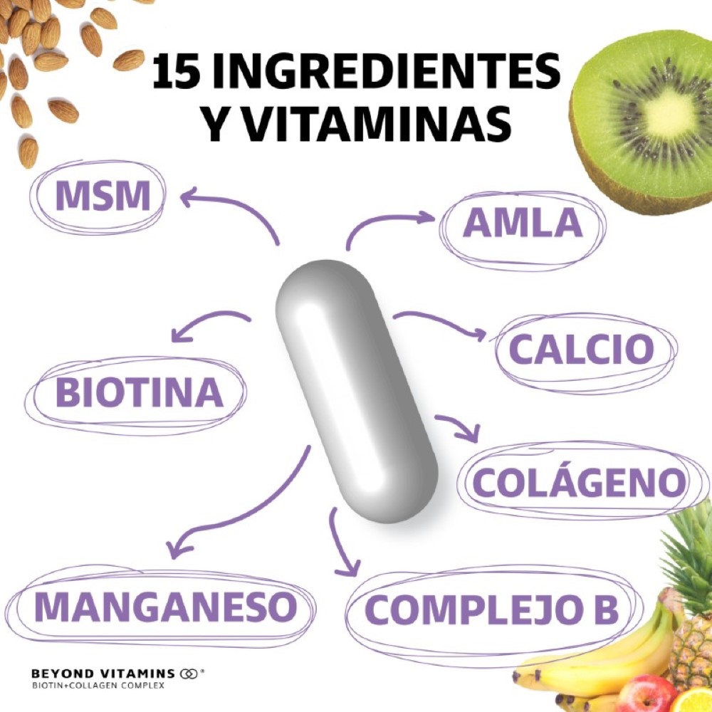 Foto 4 pulgar | Suplemento Alimenticio Biotina Beyond Vitamins BEAUTY-150 con Colágeno y Vitaminas 150 Cápsulas