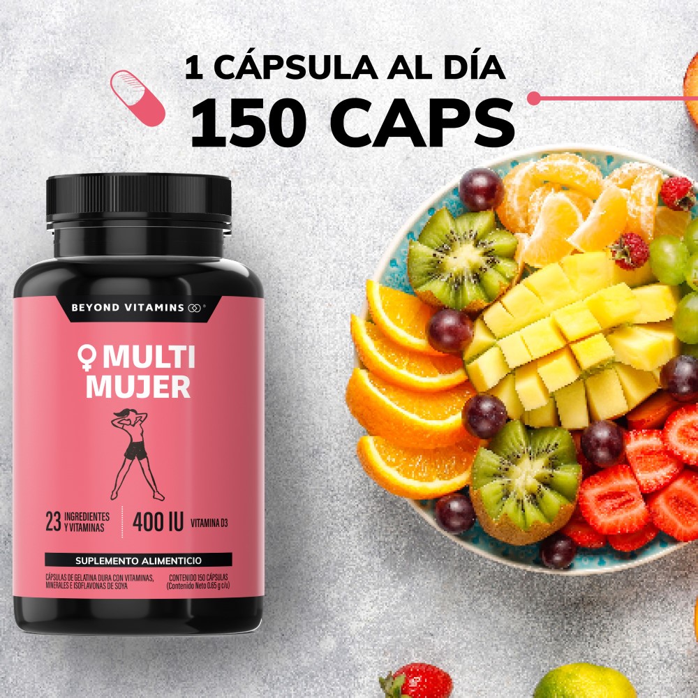Foto 2 | Multivitamínico para Mujeres Beyond Vitamins MULTI-WOMEN-150 con 24 Ingredientes y Vitaminas 150 Cápsulas