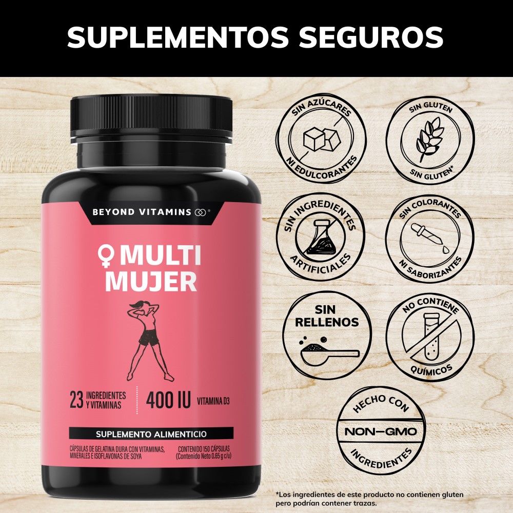 Foto 4 | Multivitamínico para Mujeres Beyond Vitamins MULTI-WOMEN-150 con 24 Ingredientes y Vitaminas 150 Cápsulas