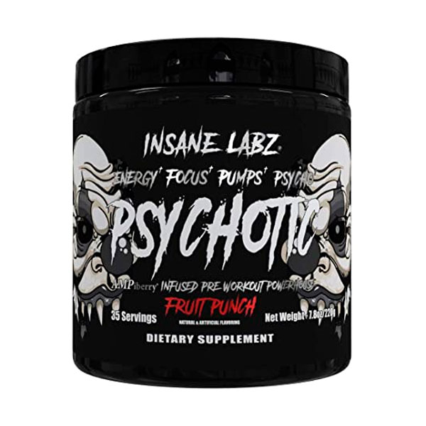 Foto 2 pulgar | Pre Entreno Psychotic Black Insane Labz Oxido Nítrico 35 Servicios Fruit Punch