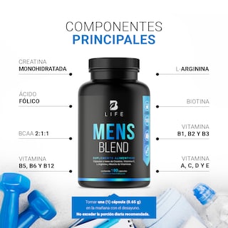 Foto 4 | Vitaminas para Hombre Ingredientes Naturales en 180 Cápsulas Mens Blend B Life