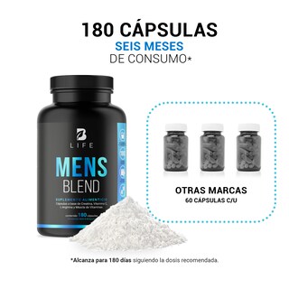 Foto 5 | Vitaminas para Hombre Ingredientes Naturales en 180 Cápsulas Mens Blend B Life