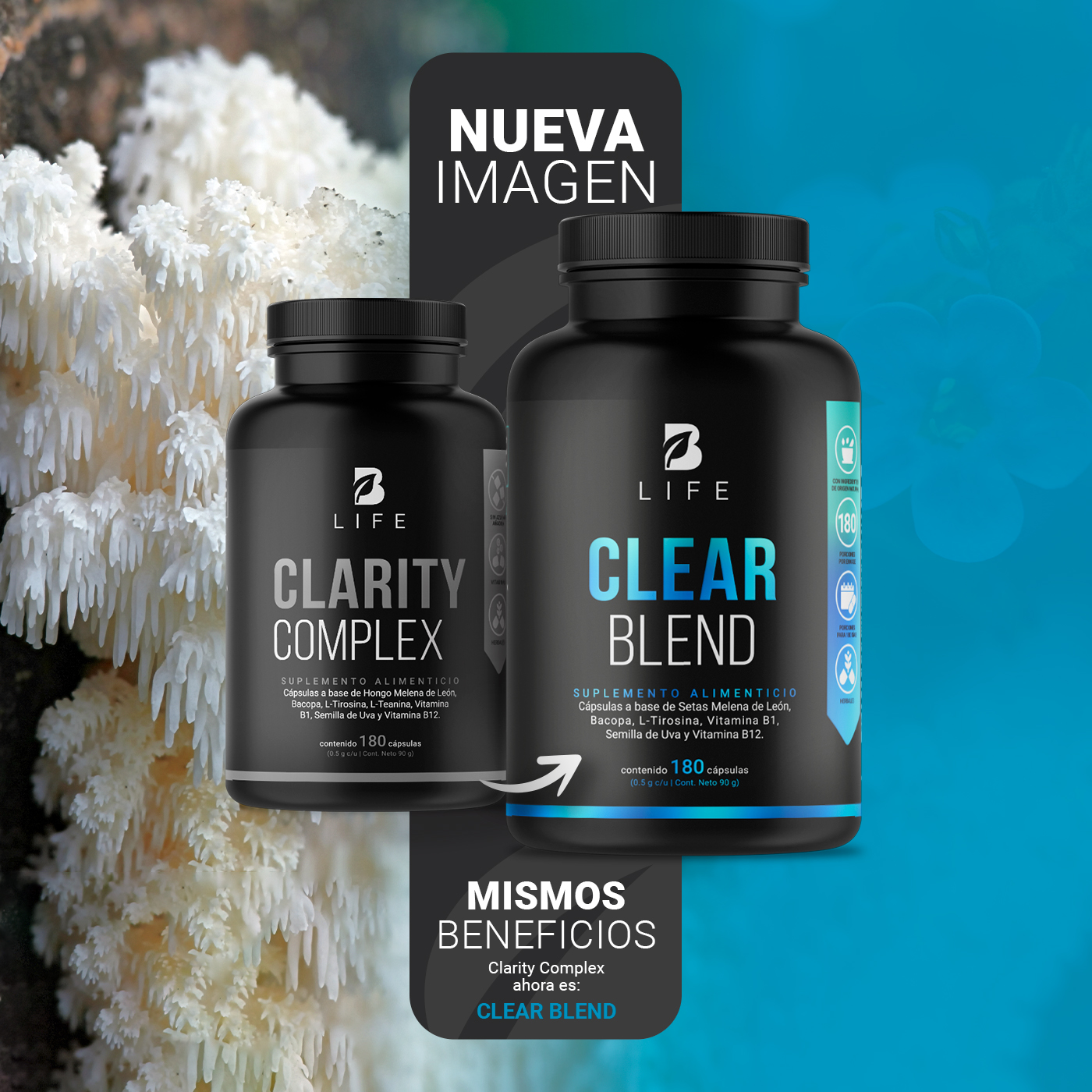 Foto 4 pulgar | Nootropico, Concentración Claridad Mental B Life.