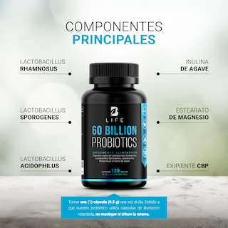 Foto 4 | Suplemento Alimenticio B Life 60 Billion Probiotics 120 Cápsulas