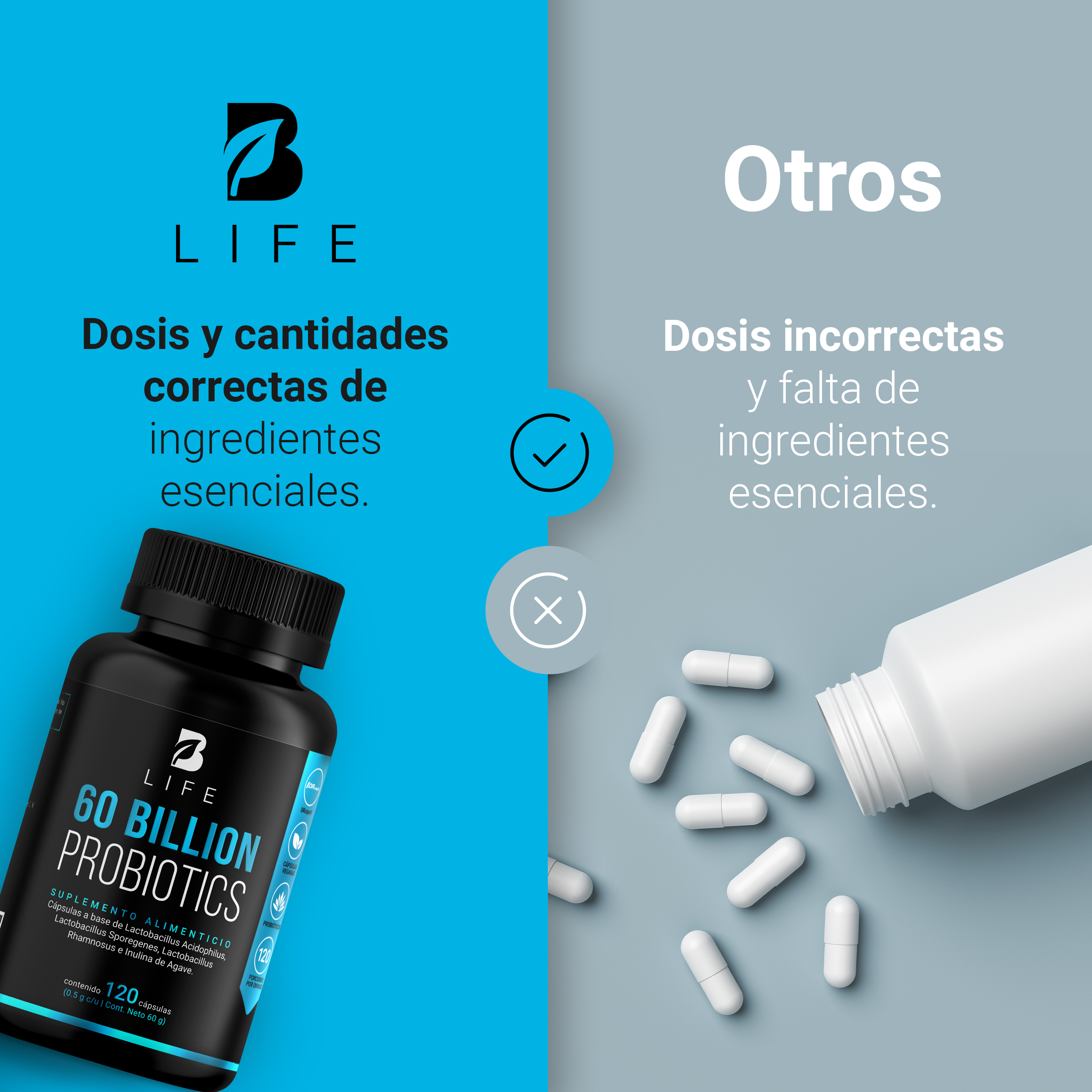 Foto 7 pulgar | Suplemento Alimenticio B Life 60 Billion Probiotics 120 Cápsulas
