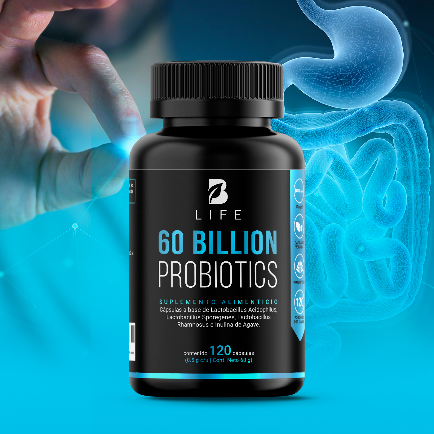 Foto 9 pulgar | Suplemento Alimenticio B Life 60 Billion Probiotics 120 Cápsulas