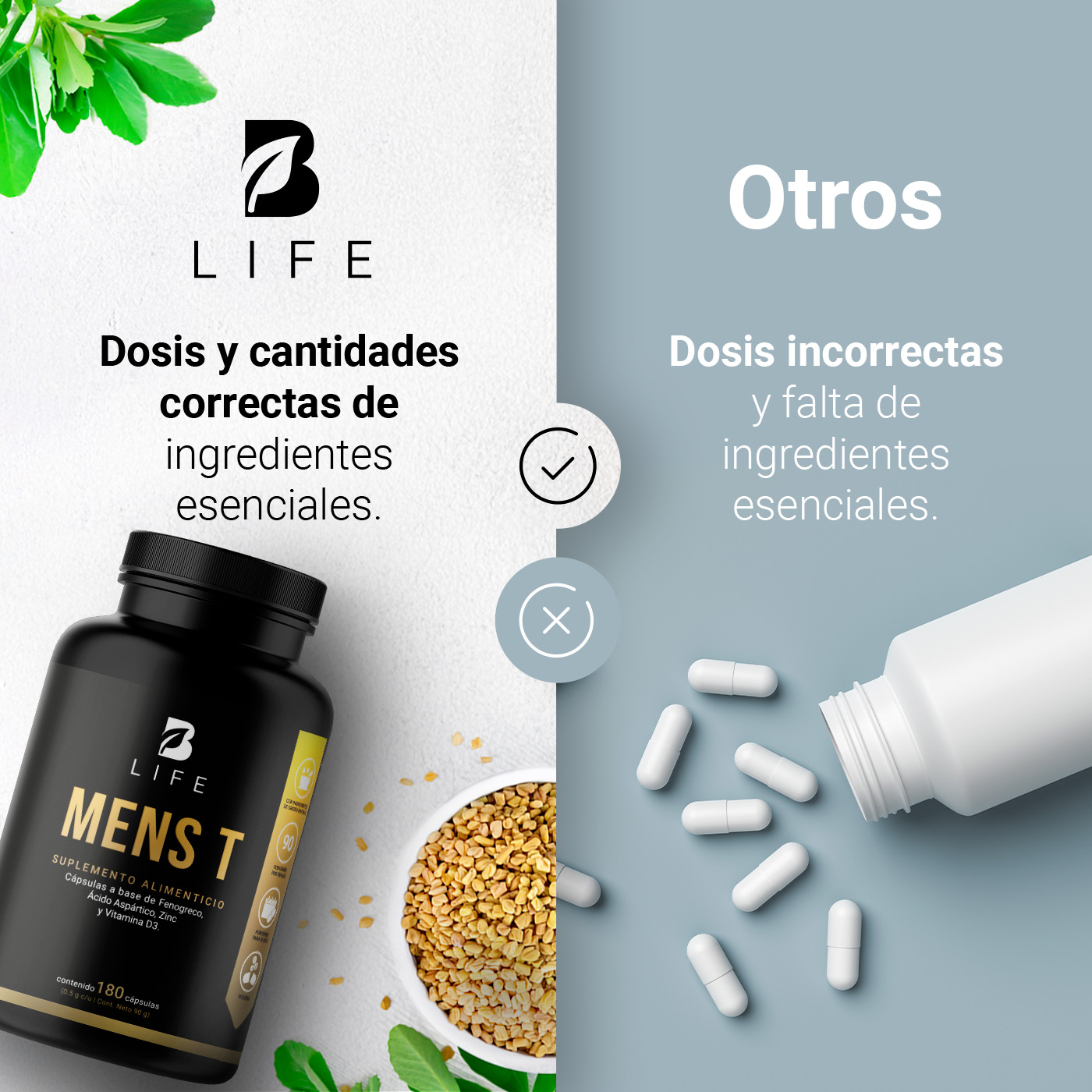 Foto 7 pulgar | Suplemento Alimenticio B Life Testosterona 180 Cápsulas