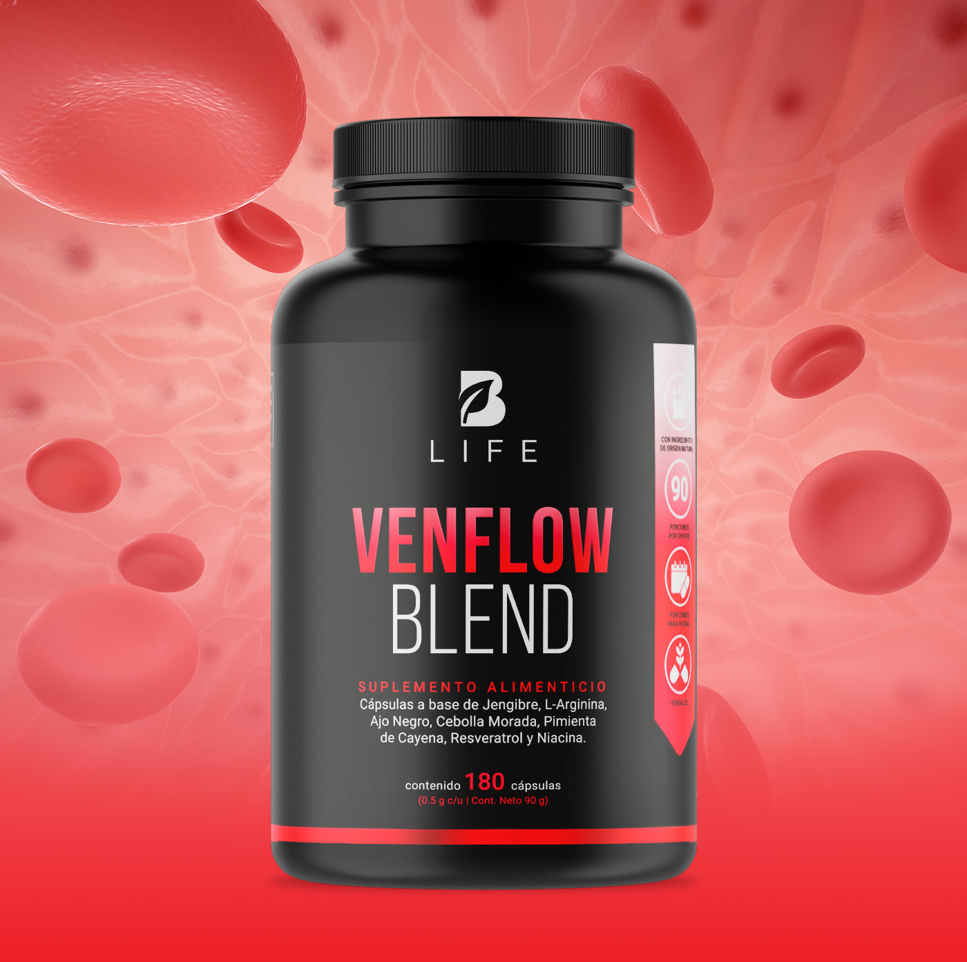Foto 9 pulgar | Venflow Blend de 180 Cápsulas Ingredientes Naturales. Venflow Blend B Life