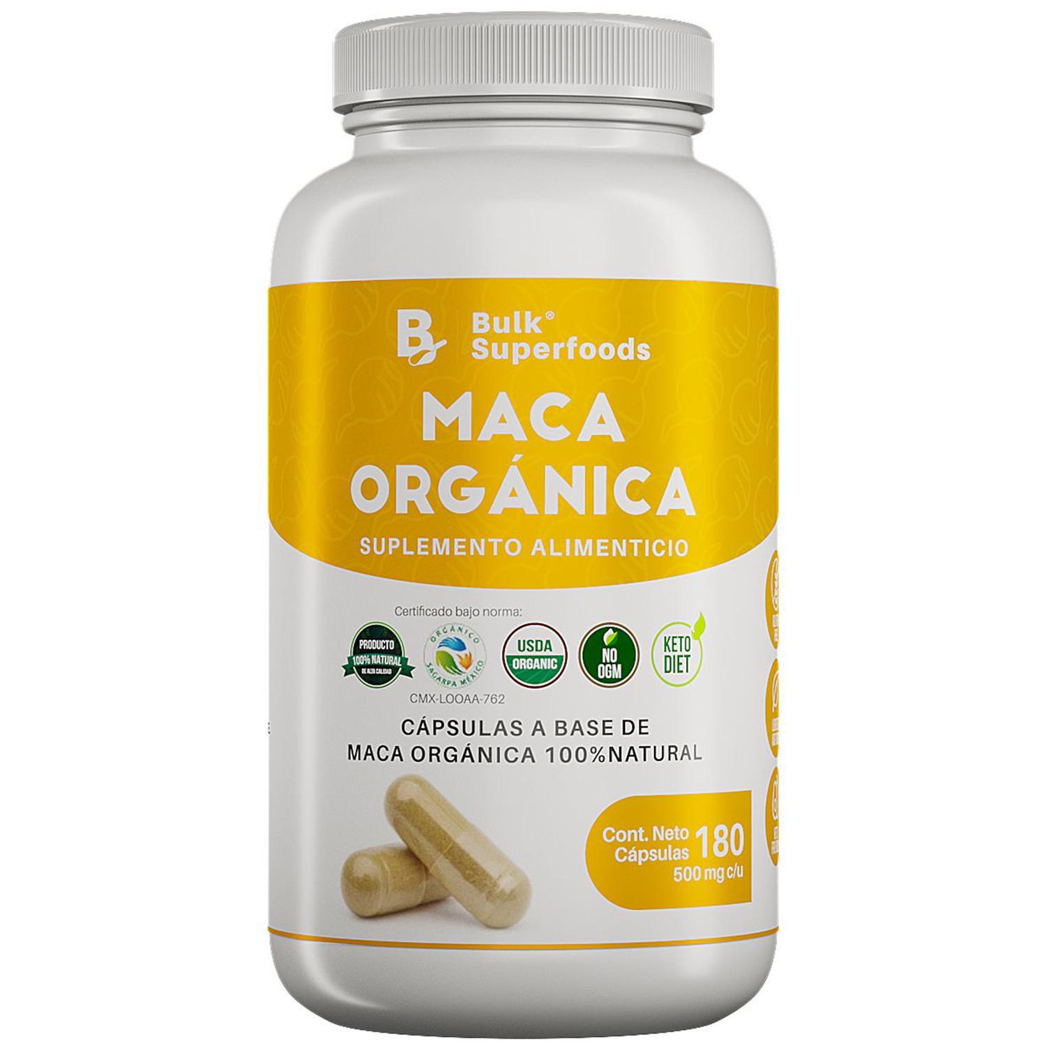 Foto 2 pulgar | Suplementos Alimenticios A Base De Maca Oganica 100% Natural 180 Cápsula- Multivitaminico Hombre – M
