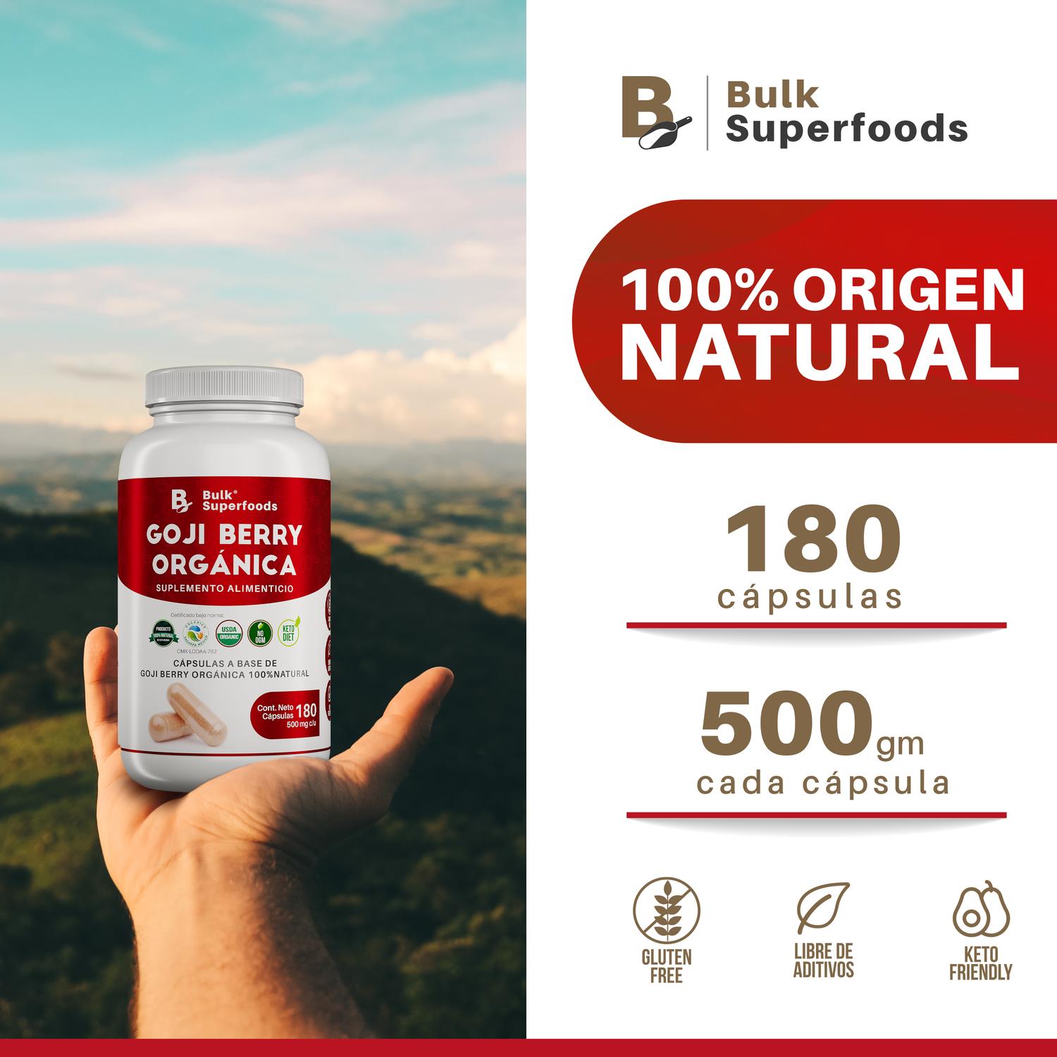 Foto 4 pulgar | Suplementos Alimenticios A Base De Bayas De Goji Organicas 100% Natural – 180 Capsulas