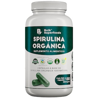 Foto 1 | Suplementos Alimenticios A Base De Espirulina Oganica 100% Natural 180 Cápsulas Con Propiedades Anti