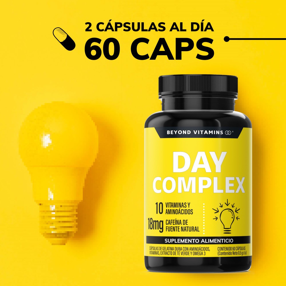 Foto 2 | Day Complex con Vitaminas Minerales y Aminoácidos Suplemento Alimenticio con 60 Cápsulas