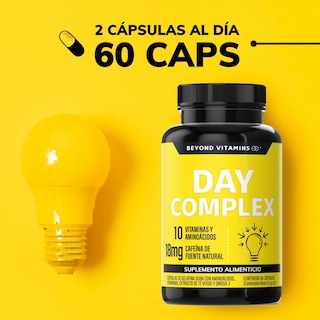Foto 2 | Day Complex con Vitaminas Minerales y Aminoácidos Suplemento Alimenticio con 60 Cápsulas