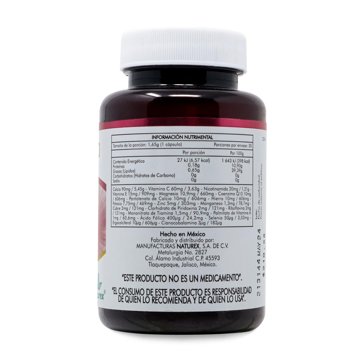 Foto 3 | Vitrex Q 10 Coenzima Q10 Vitamina Y Minerales 30 Caps 1.65g C/u Naturex