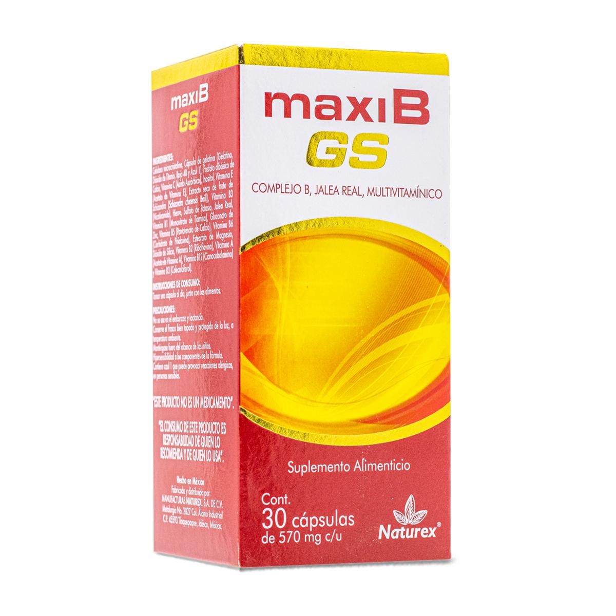 Foto 3 pulgar | Suplemento Alimenticio Multivitamínico Naturex Maxi B con 30 Cápsulas