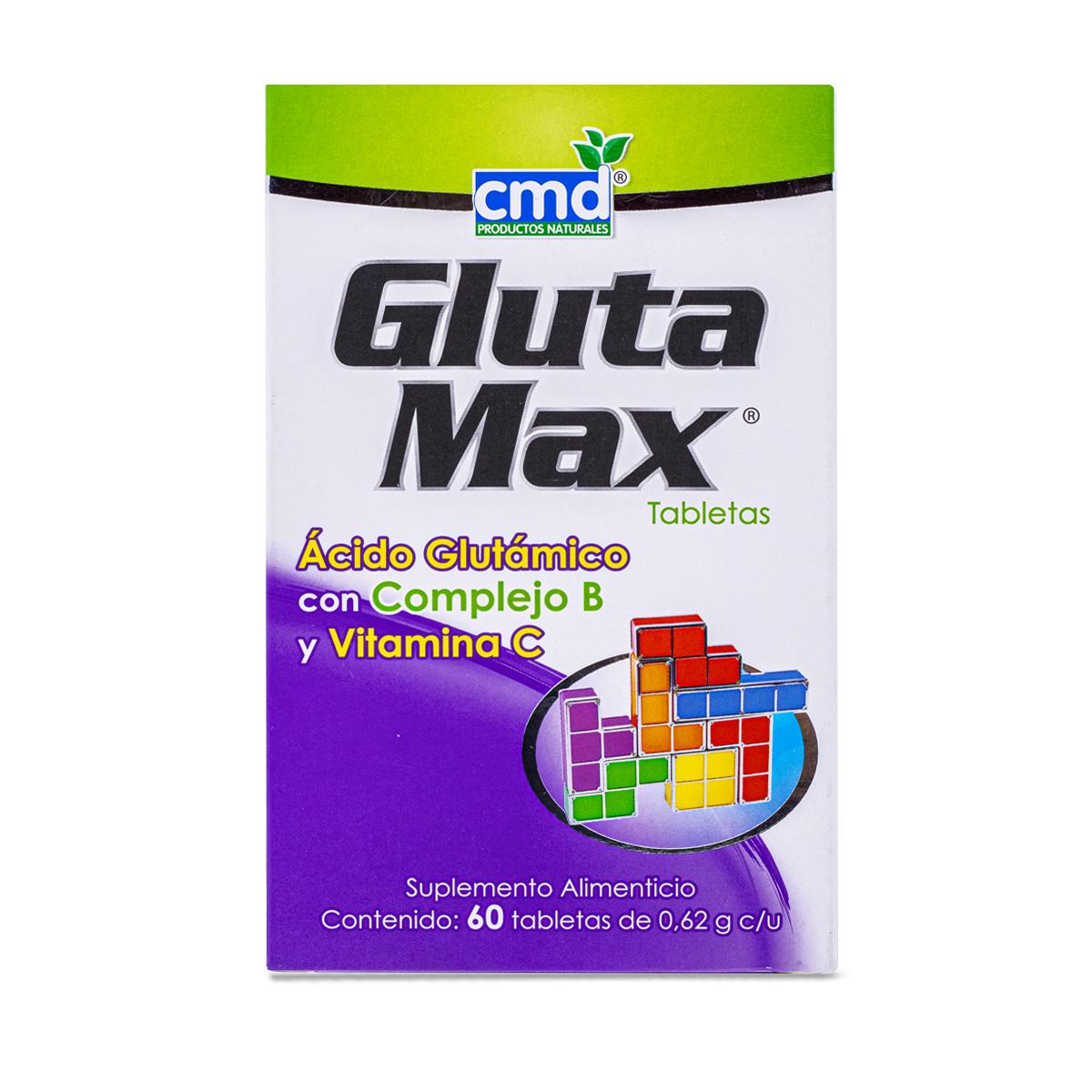Suplemento Alimenticio con Ácido Glutámico, Complejo B y Vitamina C Cmd Laboratorio Glutamax 60 Tabletas