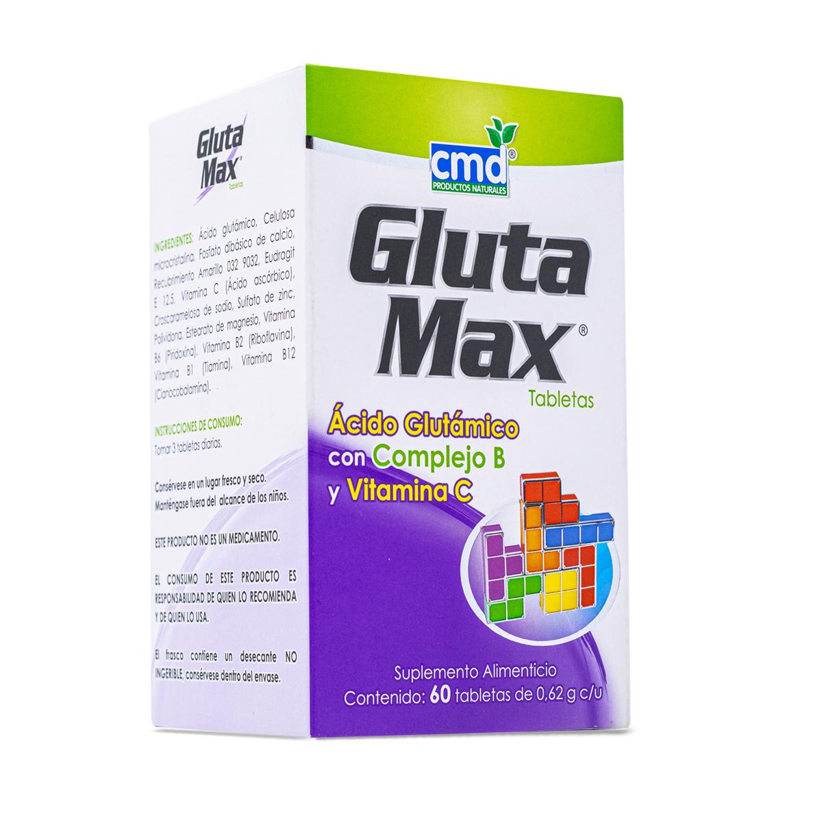 Foto 3 pulgar | Suplemento Alimenticio con Ácido Glutámico, Complejo B y Vitamina C Cmd Laboratorio Glutamax 60 Tabletas
