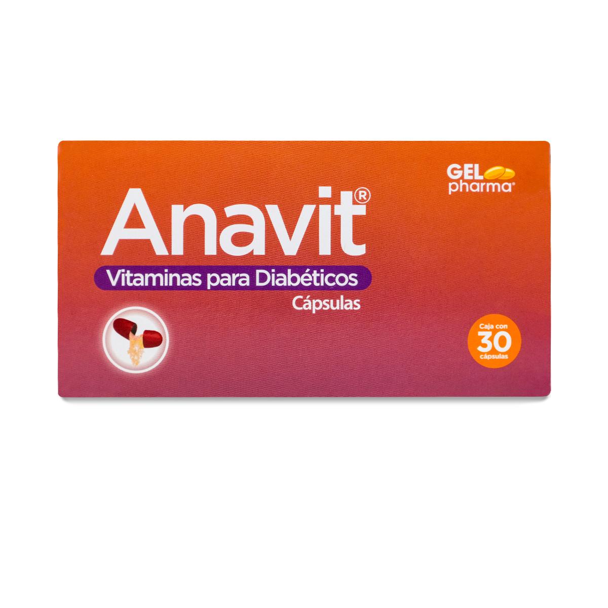 Foto 2 pulgar | Vitaminas Gelpharma Anavit con 30 Cápsulas