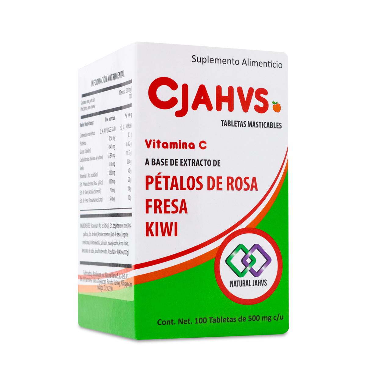 Foto 3 pulgar | Vitamina C A Base De Pétalos De Rosa, Fresa Y Kiwi Natural Jahvs Cjahvs Blanco