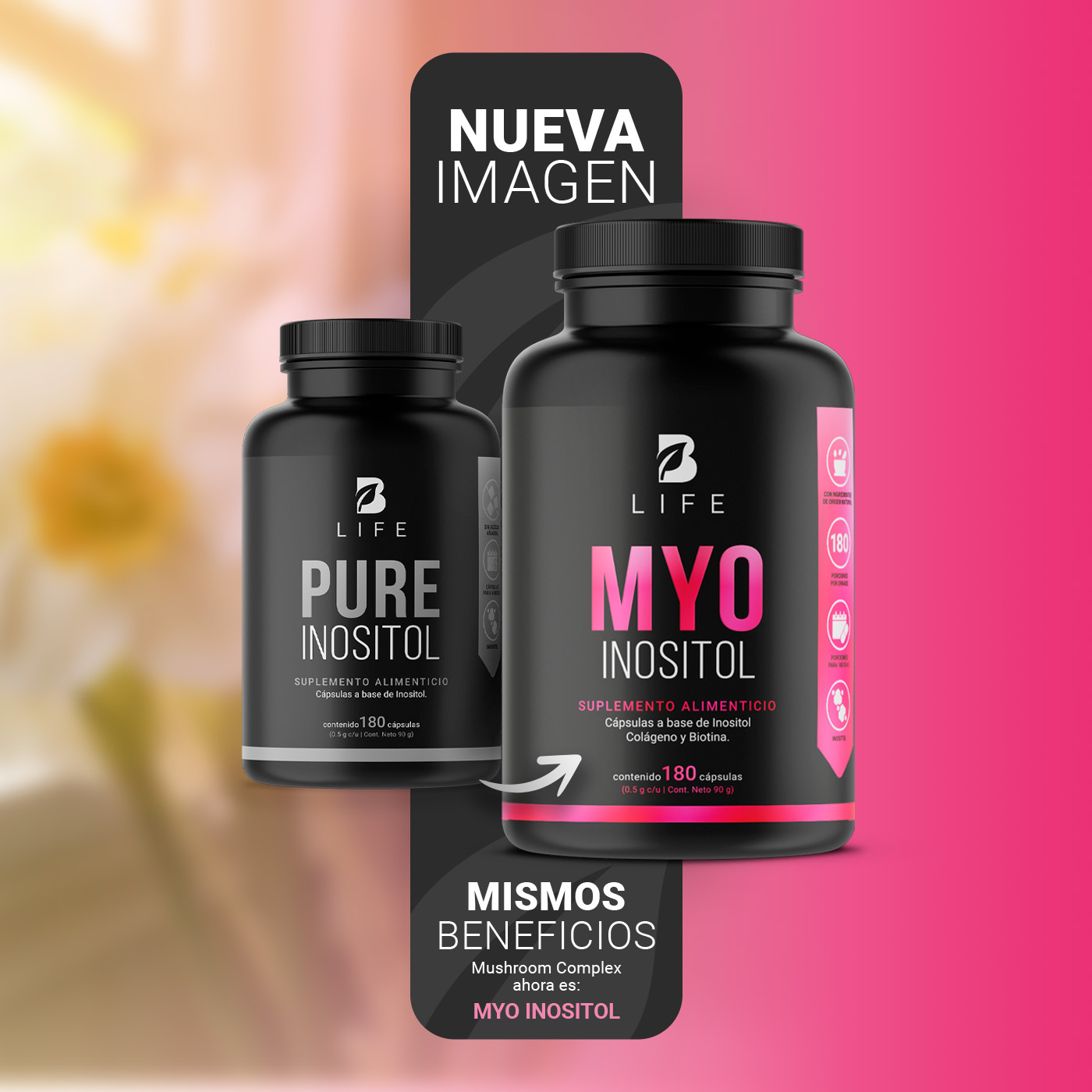 Foto 4 pulgar | Myo Inositol de 180 Cápsulas B Life