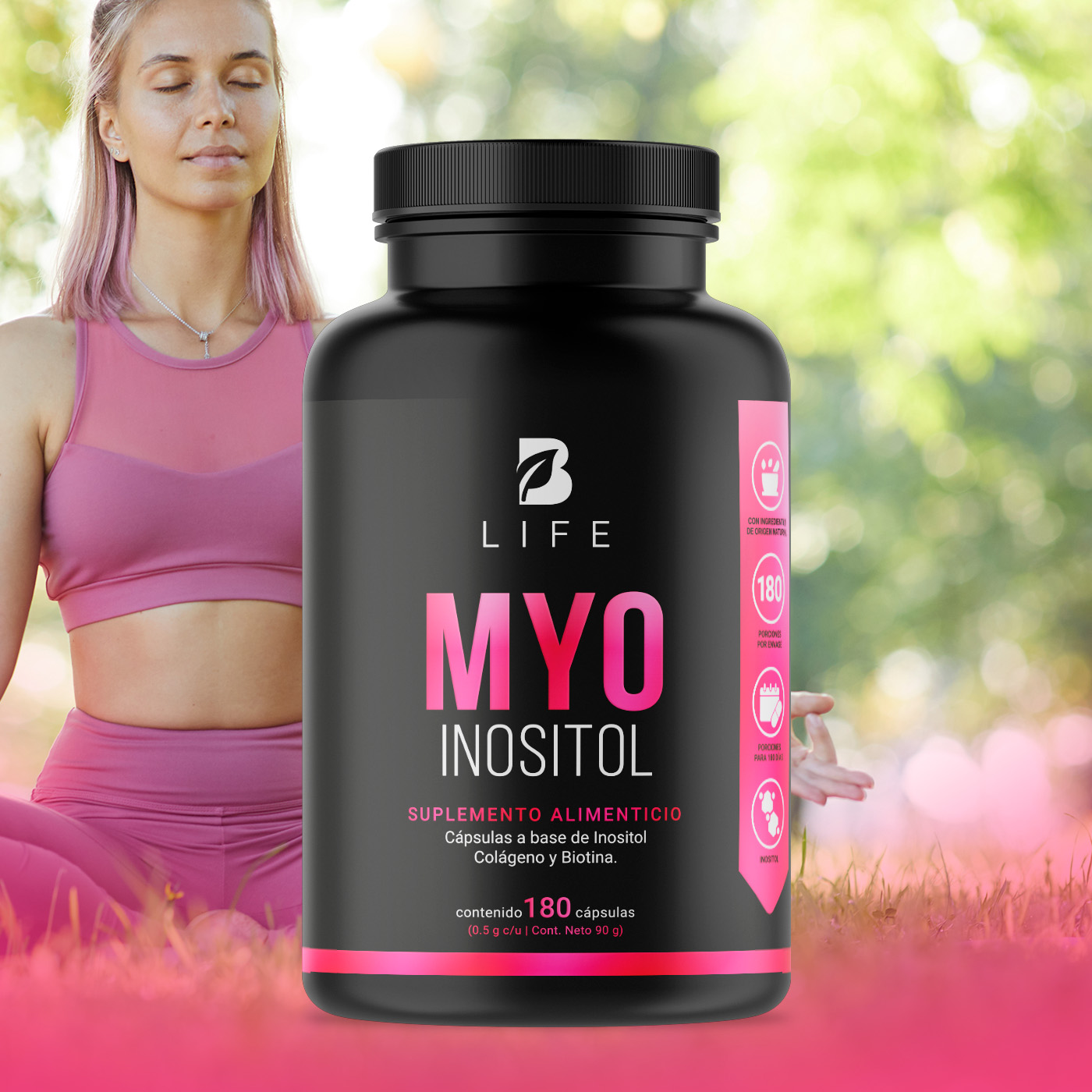 Foto 8 | Myo Inositol de 180 Cápsulas B Life