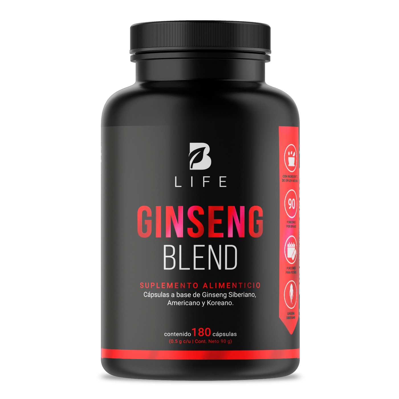 Foto 2 pulgar | Ginseng Complex de 180 Cápsulas de 1000 mg por porción Ingredientes naturales: 3 tipos de Ginseng Ginseng Complex B Li