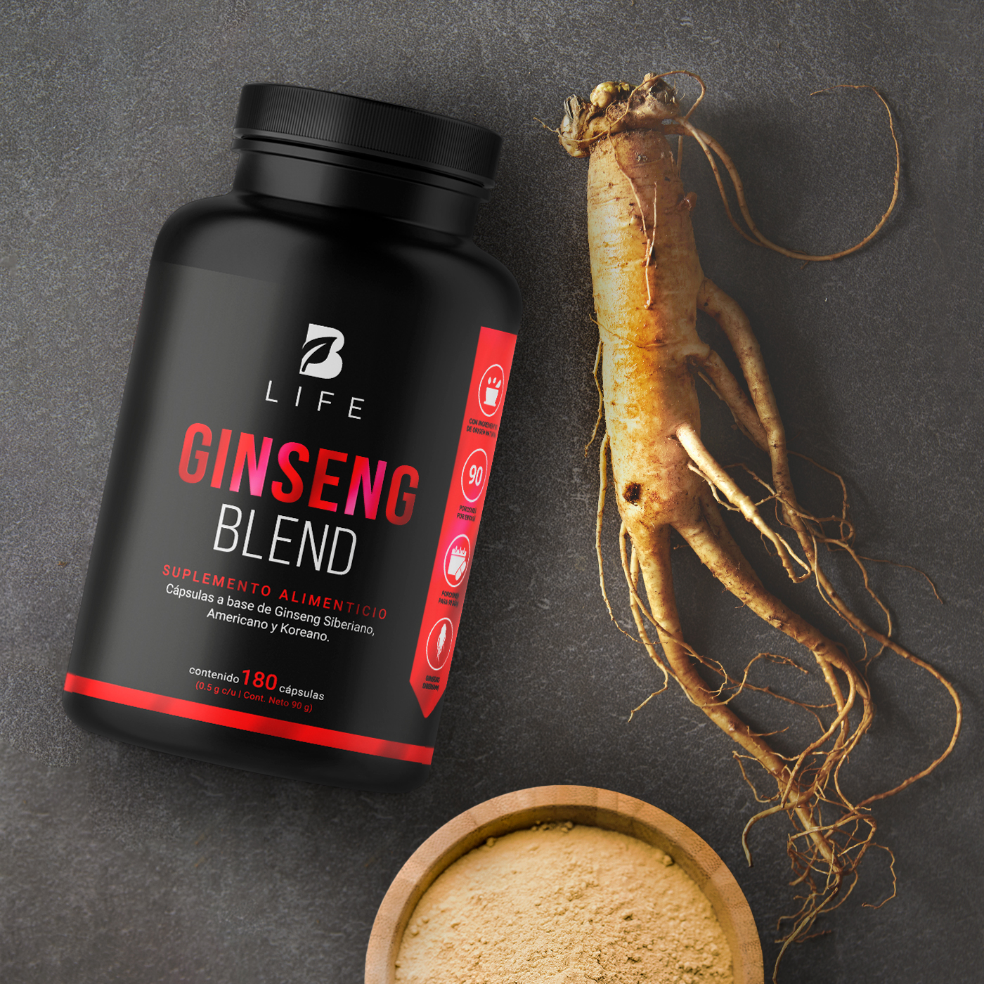 Foto 8 | Ginseng Complex de 180 Cápsulas de 1000 mg por porción Ingredientes naturales: 3 tipos de Ginseng Ginseng Complex B Li