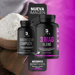 Foto 3 | Mezcla de Magnesios 200 Cápsulas Citrato Oxido Gluconato B Life
