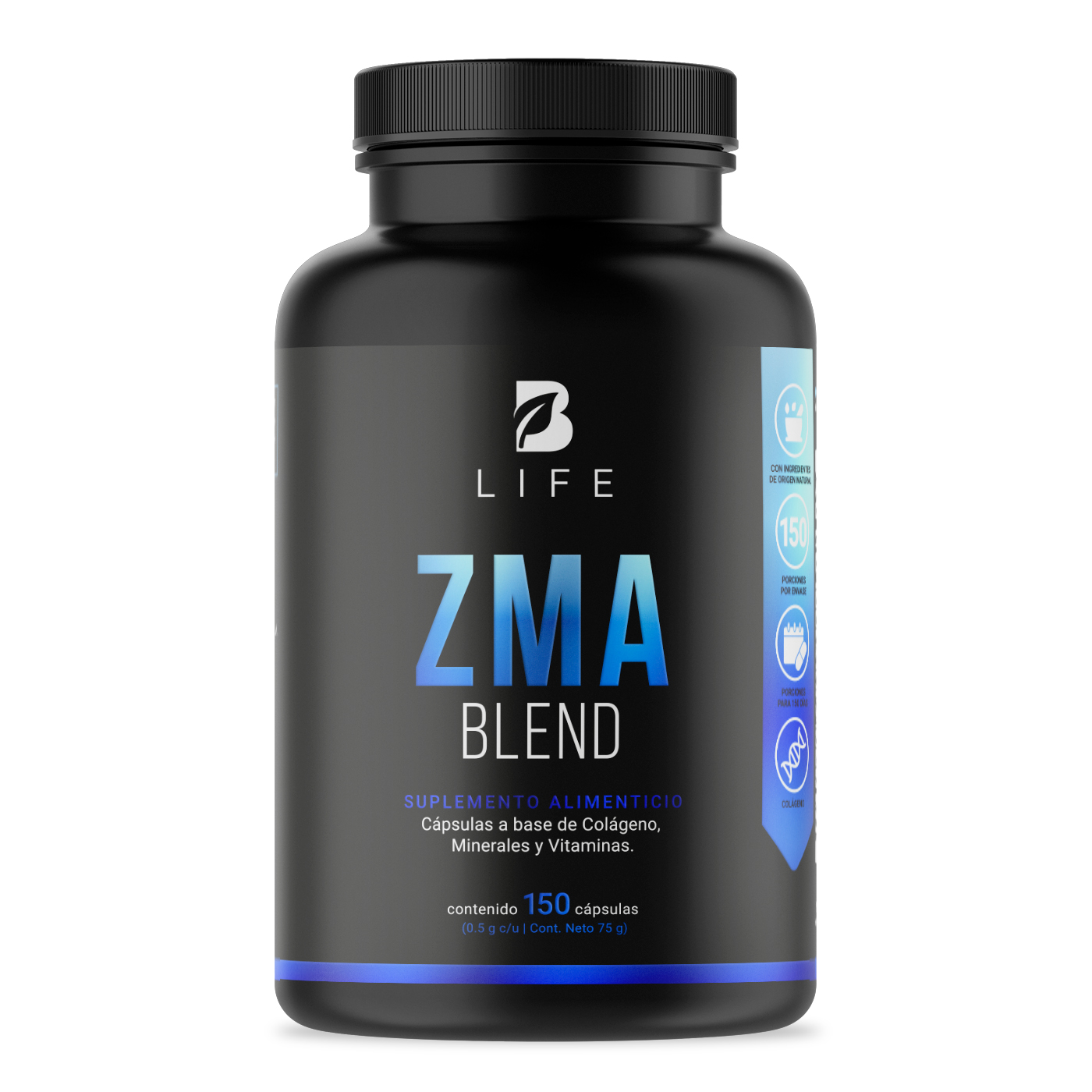Foto 2 pulgar | Mezcla de Zinc/ Magnesio/ Vitamina C/ Colágeno Hidrolizado/ Vitamina B6 150 Cápsulas Ingredientes Naturales ZMA Bl