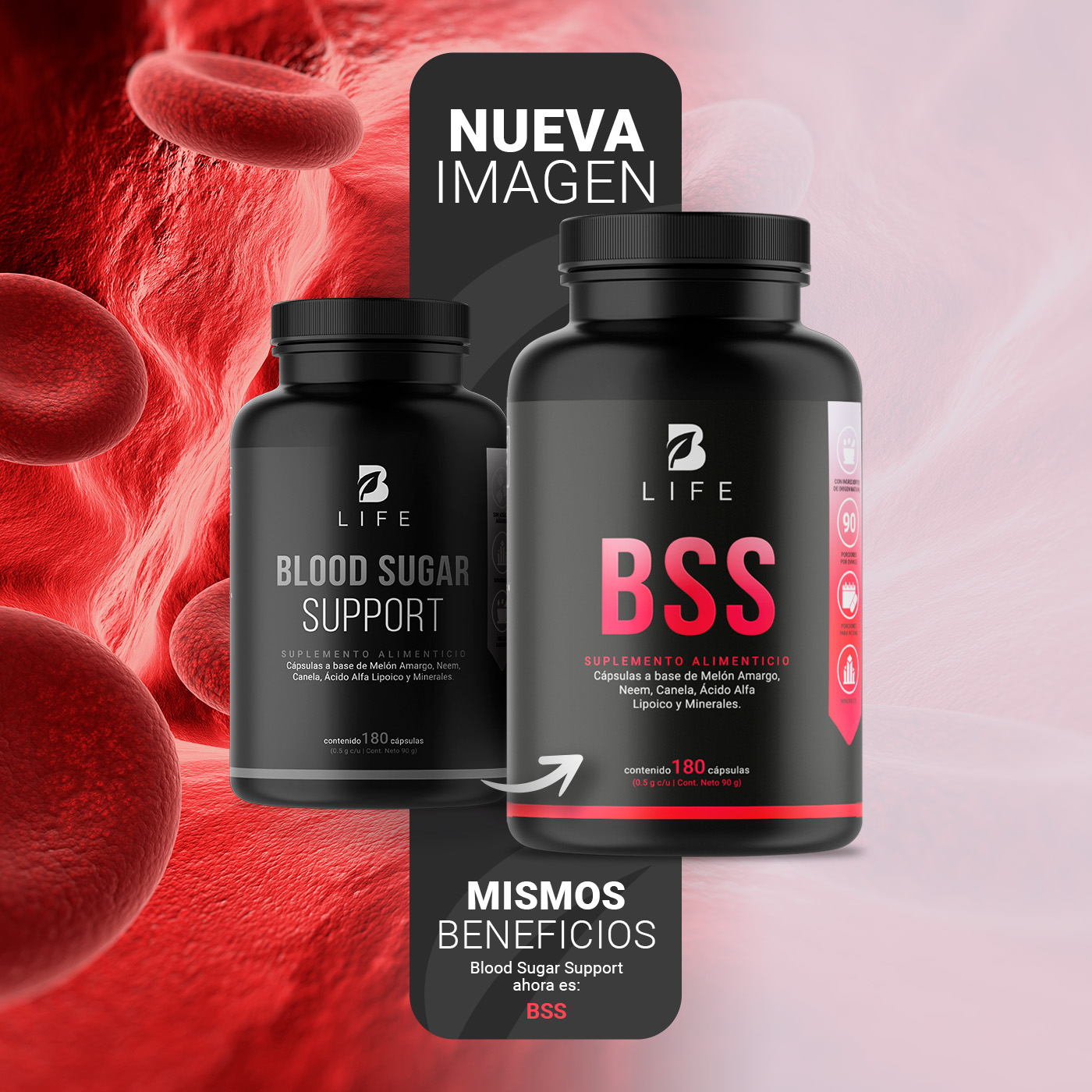 Foto 4 pulgar | BSS Blend Mezcla de Melón Amargo Ácido Alfa Lipoico 180 Cápsulas